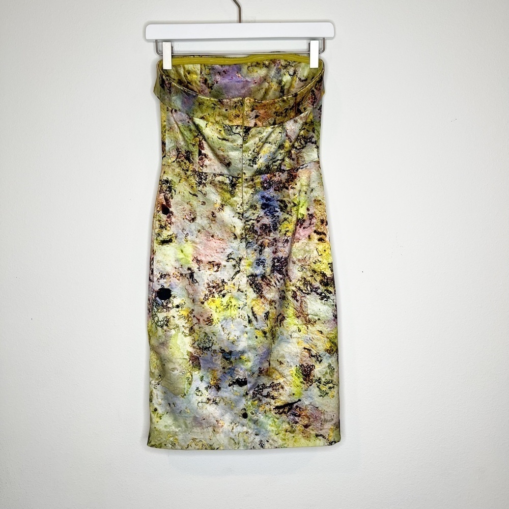 Anthropologie McGinn Knightsbridge Strapless Dress Cooling Magma - Picture 5 of 5